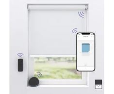 MotionBlinds belaidis elektrinis tamsinamasis ritininis užuolaidas 80x190 cm - balta