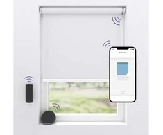 „MotionBlinds“ belaidės elektrinės tamsinančios roleto užuolaidos, 90 x 190 cm – baltos