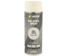 Motip Ral 9010 satin matt pure baltas