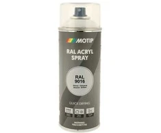 Motip Ral 9016 high gloss traffic baltas