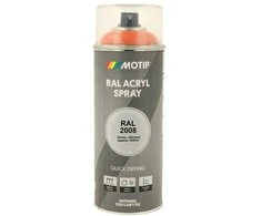 Motip Ral 2008 blizgi šviesiai raudona oranžinė spalva
