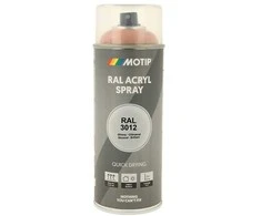 Motip Ral 3012 blizgi smėlio spalvos raudona spalva