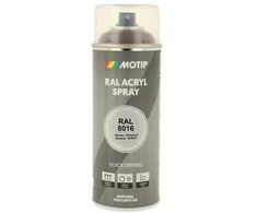 Motip Ral 8016 blizgi raudonmedžio ruda spalva