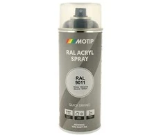 Motip Ral 9011 blizgi grafito juoda spalva