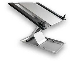 Mousetrapper Nešiojamas kompiuteris Stand Pro for laptop, e-reader and tablet, Material: Aliuminio, Features: foldable, height - and width adjustable, Protection: Neoprene bag, Nešiojamas kompiuteris stand, Sidabrinis, Aliuminio, 15 - 320 mm, 195 - 282 mm, 225 mm