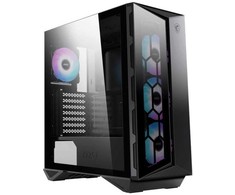 MSI MPG GUNGNIR 110R vidutinio dydžio bokšto tipo žaidimų kompiuterio korpusas, juodas, USB 3.2 Gen2 C tipo, 4x 120 mm ARGB ventiliatoriai, „Mystic Light Sync“, 1–6 ARGB valdymo plokštė, 2x grūdinto stiklo plokštės, ATX, mATX, mini-ITX, Midi bokštas, PC, juodas, ATX, micro ATX, Mini-ITX, metalas, plastikas, SPCC, grūdintas stiklas, žaidimai
