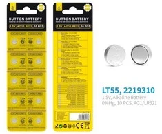 MTK Baterijos - LT55 pakuotė, 10 vnt. - 1,5 V, AG1 / LR621