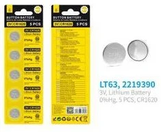 MTK „OnePlus“ nugarinės baterijos - LT63 - 3V, CR1620 - 5 vnt. pakuotėje