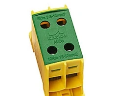 Mto Electric As Katko Gnybtas AL/CU KL2x50PE, 2x2,5-50 mm², 160/320A, geltona/žalia