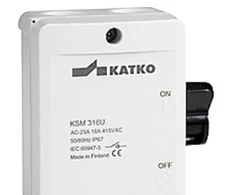 Mto Electric As „Katko KSM 325U/2XM20“ – apsauginis jungiklis, 3 polių, 25 A, pilkas/juodas, 2xM20