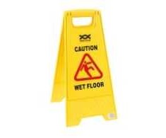 Multi Įspėjamasis ženklas anglų kalba CAUTION - WET FLOOR L30 x W29.5 x H61 cm BOPP geltonas, 1 vnt.