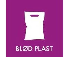 Plakatas Multi Atliekų ženklas MINKŠTAS PLASTIKAS 12x12 cm, 1 vnt.