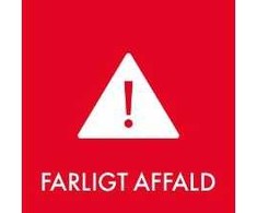 Plakatas Multi Pictogram DANGEROUS WASTE 12x12cm pcs