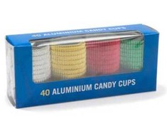 Multi Aliumininės saldainių formelės, įvairių spalvų, 16 pak. x 40 vnt./kartonas