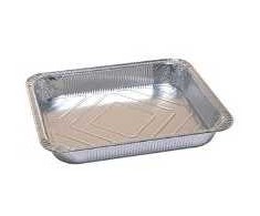 Multi Aliuminio padėklas 1/2 GN R96G 2400 ml, L32,4 x P26,3 x A4,1 cm, 90 my, su užraitotu kraštu, sidabrinis, 10 pakuočių x 10 vnt. x 1 vnt./kartoninė dėžė