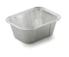 Multi Aliuminio dėklas 250 ml 114x89x42 mm 1 skyriaus stačiakampis sidabrinis, 15 vnt. x 100 vnt./kartonas
