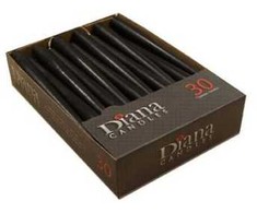 Multi Antikinės žvakės Ø22x245 mm degimo laikas 7,5 valandos juodos, 4 pakuotės x 30 vnt./kartonas