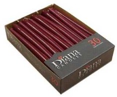 Multi Antikinės žvakės Ø22x245 mm degimo laikas 7,5 val. Bordo spalvos, 30 vnt./pak.