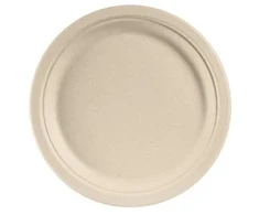 Duni Apvali lėkštė 26 cm Bagasse FF natūraliai ruda, 50 vnt./pak