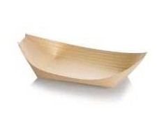 Multi Valčių padėklas 170x90x25mm natūrali mediena, 24 vnt. x 100 vnt./kartonas