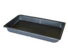 Multi Padėklas 1 skyriaus 1/1 GN 530x325x60 mm PP juodas, 48 vnt./dėžėje