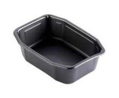 Multi Padėklas 1 skyriaus 1395 ml 215x148x70 mm HMR PP juodas, 232 vnt./dėžėje