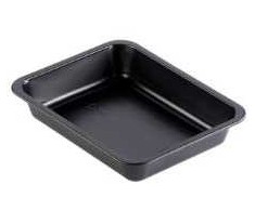 Multi Padėklas 1 sekcijos Caterline 227x178x40 mm PP juodas, 216 vnt./dėžėje