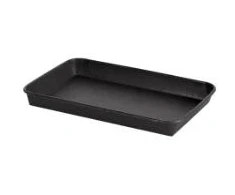 Multi Padėklas 1 skyriaus Contrast Large 700 ml, stačiakampis, 241 x 152 x 24 mm, popierius/PE, juodas, 2 pakuotės po 70 vnt./dėžėje