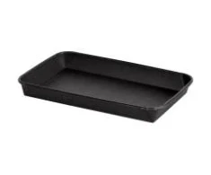 Multi Padėklas 1 skyriaus, kontrastinė terpė, 500 ml, ilgis 221 x plotis 138 x aukštis 24 mm, stačiakampis, popierius/PE, juodas, 4 pakuotės po 50 vnt./kartonas