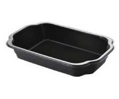 Multi 1 skyriaus TakeAway dėklas 1/4 GN 1400 ml 250x159x55 mm PP juodas, 228 vnt./dėžėje