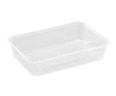Multi Tray 500 ml 175 x 120 x 35 mm noodle tray for microwave PP clear, 50 pcs