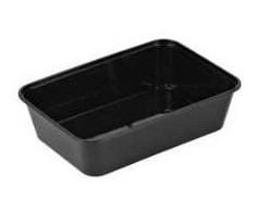 Multi Makaronų indas mikrobangų krosnelei, 650 ml, 175 x 120 x 45 mm, juodas, PP, 50 vnt./vnt. - (50 vnt.)