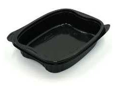 Multi Bistro padėklas 700 ml 190x155x41 mm PP juodas, 6 vnt. x 50 vnt./dėžėje