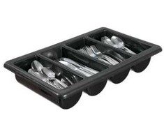 Multi Stalo įrankių talpykla 1/1 GN 53x32,5x10 cm 4 skyrių juoda
