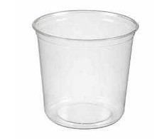 Multi Vienkartinis puodelis 600 ml 24 oz Ø117x104 mm apvalus RPET permatomas, 10 vnt x 50 padėklai/dėžė