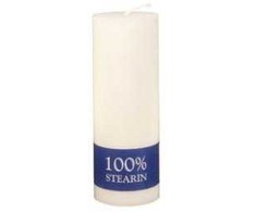 Multi Blokinės žvakės Ø70x200 mm, degimo laikas 66 valandos, grynas stearinas, baltos, 6 vnt./kartoninėje dėžutėje
