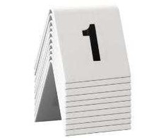Multi Stalo ženklas Securit Nr. 1-10, ilgis 5 x plotis 4 x aukštis 5 cm, akrilo, baltas (6 vnt. x 10 vnt./kartonas)