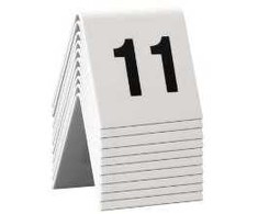 Plakatas Multi Stalo ženklas Securit nr. 11-20 5x4x5 cm akrilas baltas, 6 vnt. x 10 vnt./kartoninėje dėžutėje