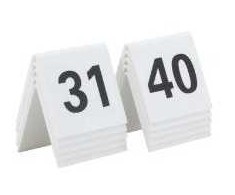 Plakatas Multi Stalinė lentelė Securit Nr. 31-40 5x4x5 cm akrilas balta (6 vnt. x 10 pakuotėje)