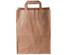 Multi Nešiojamasis maišelis 16 l 250x150x340 mm 70 g popierius rudas su rankenėle 250 vnt./dėžėje