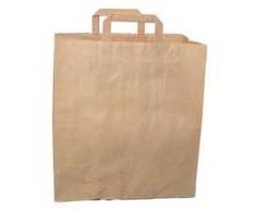 Multi Pakavimo maišas 22 l 320x170x350 mm 80 g su rankena, rudos spalvos popierius OMPAKKES 4x50 vnt., 4 pak. x 50 vnt./kartonas