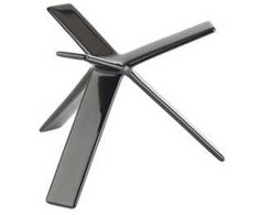Multi Bufeto stovas STAR 12 cm gumuotas metalas juodas, 2 vnt./pak.