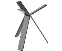 Multi Bufetų stovas STAR 18 cm, padengtas gumos sluoksniu, juodas metalas, 2 vnt./pak.