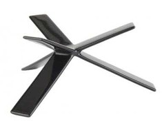 Multi Bufeto stovas STAR 8 cm, gumuotas metalas, juodas, 2 vnt./pak.