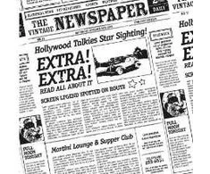 Multi Burgerpapir Old News 300x300 mm 38g natūralus riebalams atsparus - (1000 vnt.)