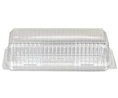Multi-pyragų dėžutė 235x133x70 mm RPET permatoma, 300 vnt. dėžėje
