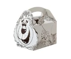 Multi Vaikų meniu dėžutė „Jungle Lion“ spalvinimui 152x100x102 mm, 250 vnt./kartoninėje dėžėje