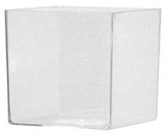 Multi Kubas 55x55x55 mm vidutinis PS permatomas, 100 vnt./kartoninėje dėžėje