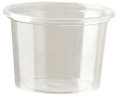 Multi Padažo indelis 100 ml Ø70x47 mm apvalus, skaidrus PS, 100 vnt./pak.