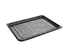 Multi Tray K 234502-1A 34.5x26.5x1.8 cm small plastikas APET juodas 45397, 168 pcs/carton